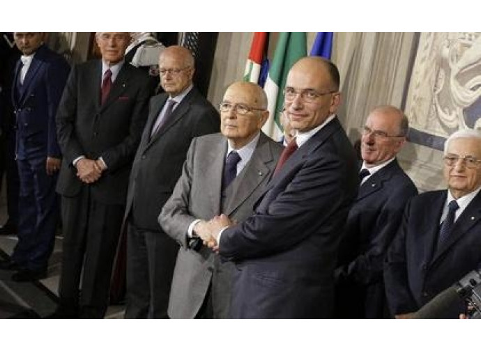 La presentazione del governo Letta